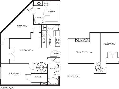 Two Bedroom Mezzanine- 4125  Floorplan Image